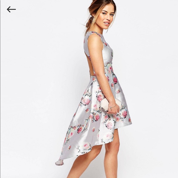 Chi-Chi London Petite High-Low Mini Dress - Picture 3 of 4